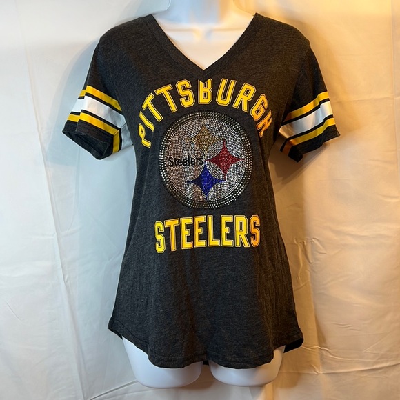 Pittsburgh Steelers jeweled v neck tee - Picture 3 of 3